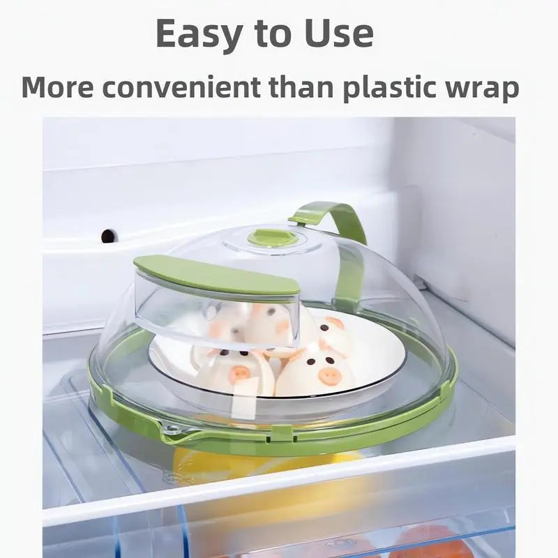 UFORU Microwave Splatter Cover with Water Steamer, 10 inch Clear Microwave Plate Cover Lid for Food, Kitchen Gadgets Accessories for Microwave Oven Kitchenware Utensils