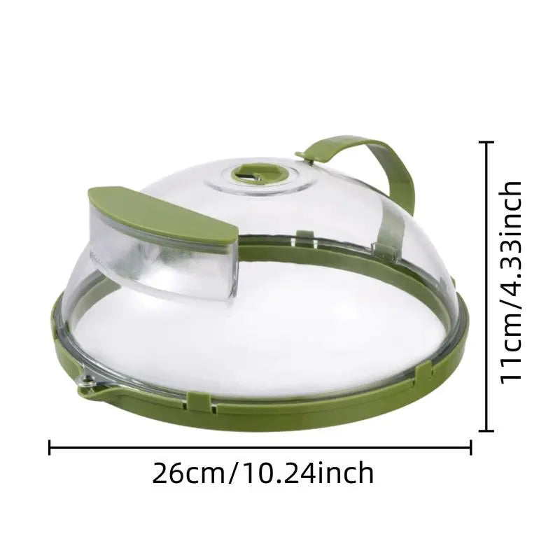 UFORU Microwave Splatter Cover with Water Steamer, 10 inch Clear Microwave Plate Cover Lid for Food, Kitchen Gadgets Accessories for Microwave Oven Kitchenware Utensils