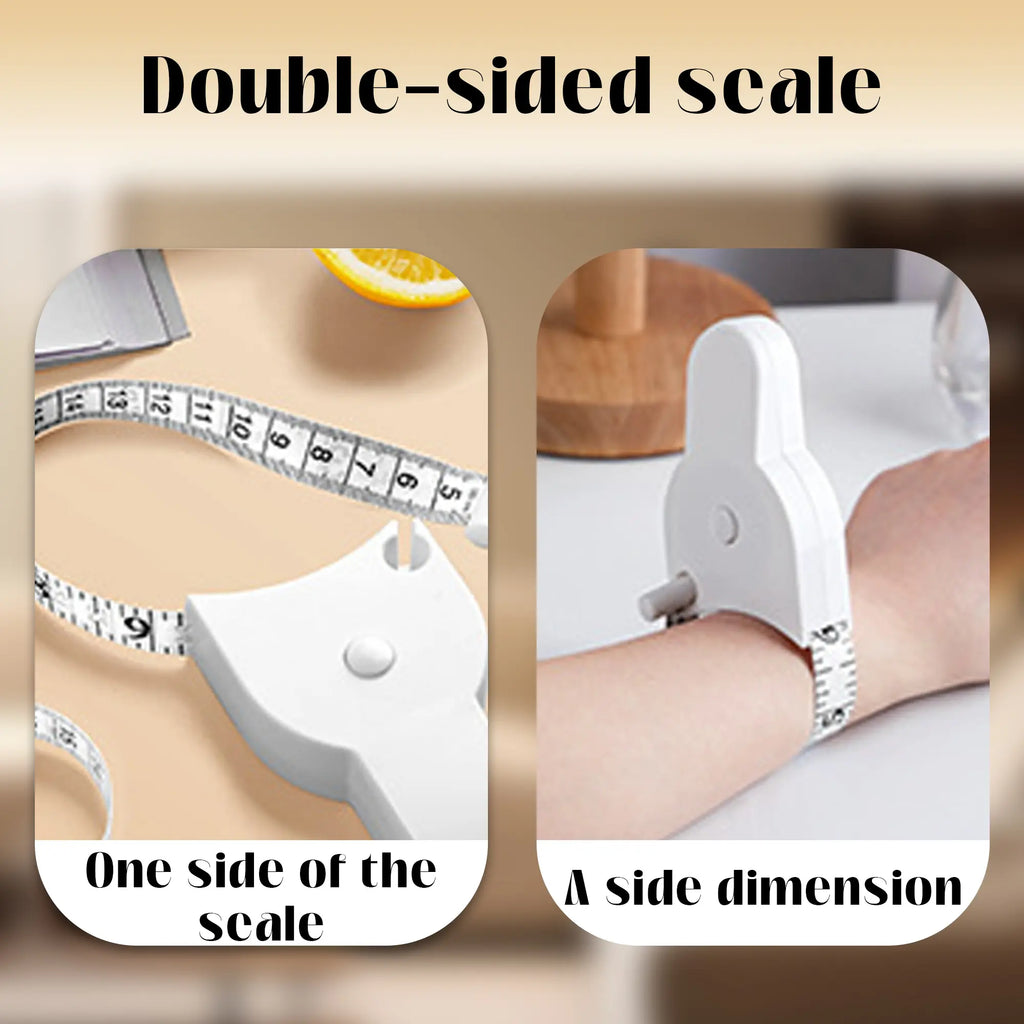 Body Measuring Tape 60 Inch, White,3D Automatic Lock for Accurate Waist/Hip Measurements