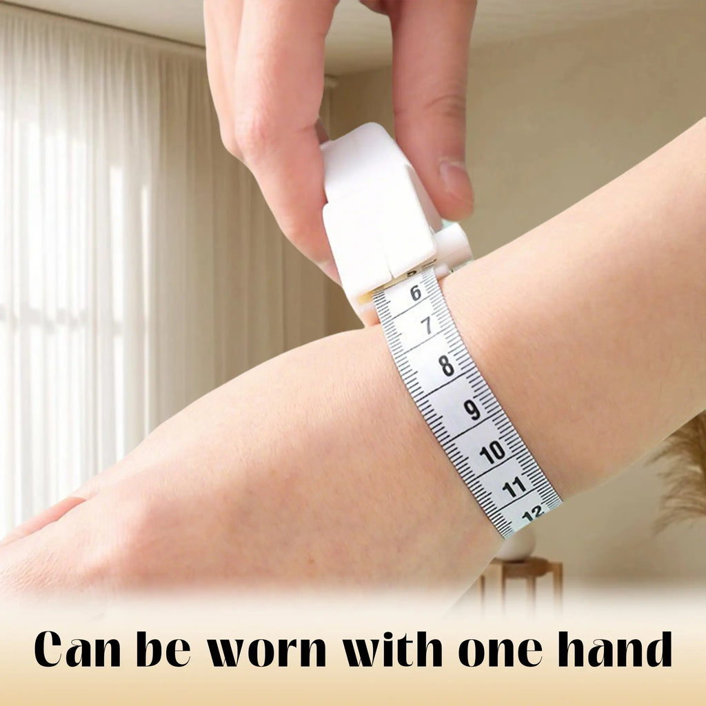 Body Measuring Tape 60 Inch, White,3D Automatic Lock for Accurate Waist/Hip Measurements