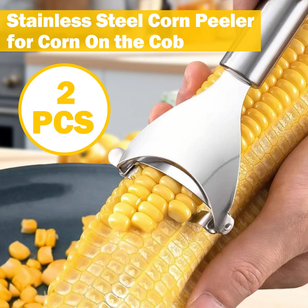 2 Counts Corn Peeler, Commercial Corn Processing Tool - USDA Approved for Food Service Industry